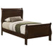 Coaster Louis Philippe Panel Sleigh Bed Cappuccino Twin