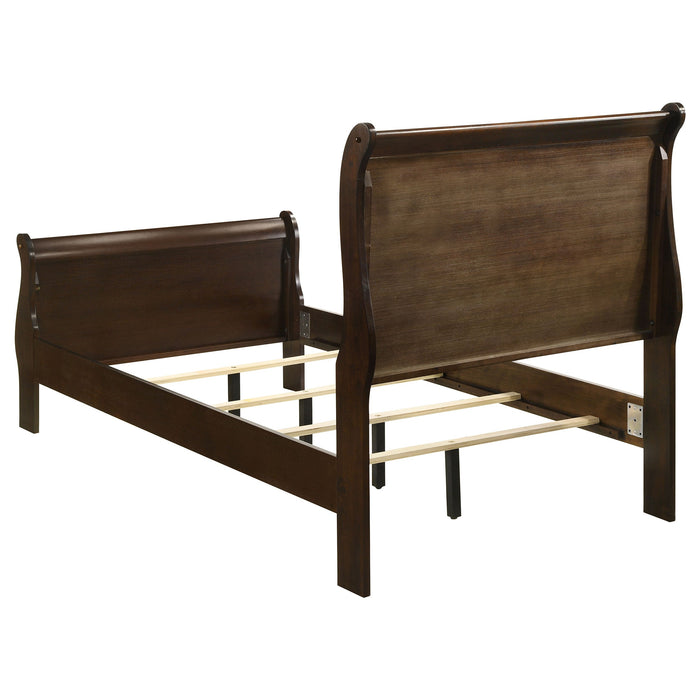 Coaster Louis Philippe Panel Sleigh Bed Cappuccino Twin