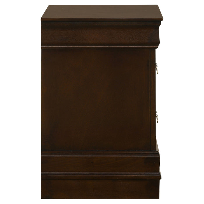 Louis Philippe 2-drawer Nightstand Cappuccino