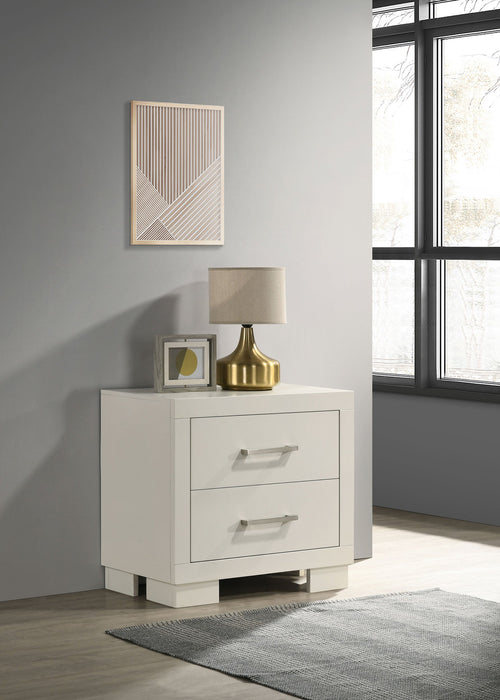 Coaster Jessica 2-drawer Nightstand White Default Title