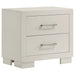 Coaster Jessica 2-drawer Nightstand White Default Title