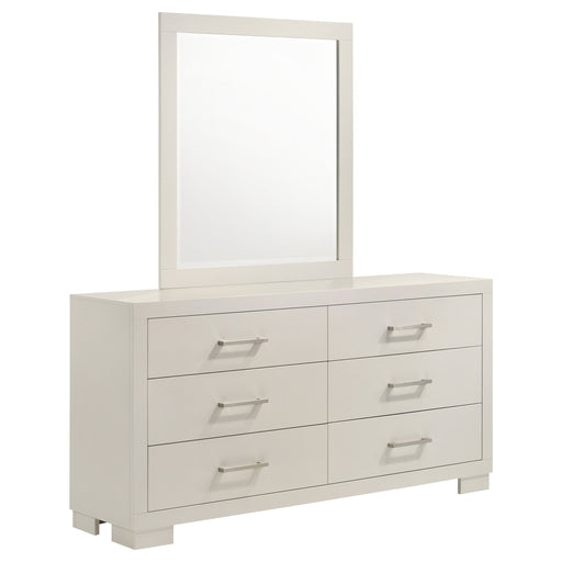 Coaster Jessica 6-drawer Dresser with Mirror White With Mirror