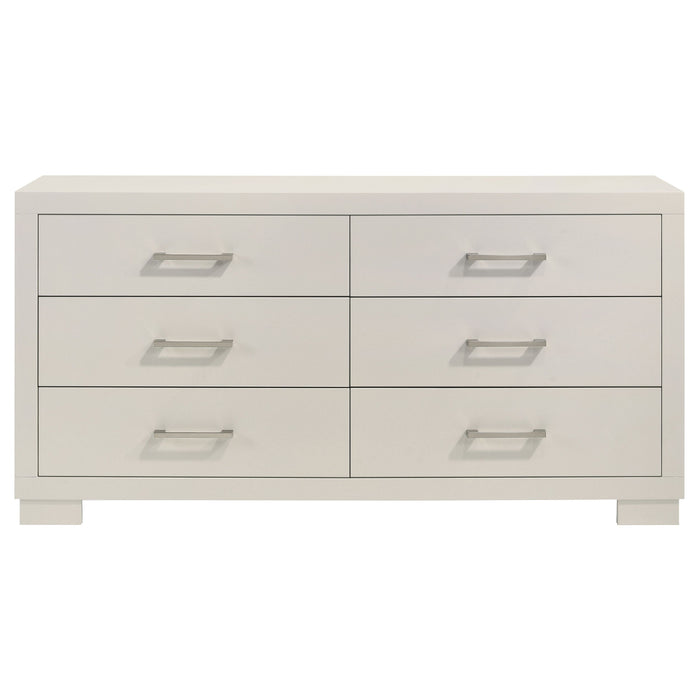 Coaster Jessica 6-drawer Dresser with Mirror White No Mirror