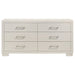 Coaster Jessica 6-drawer Dresser with Mirror White No Mirror