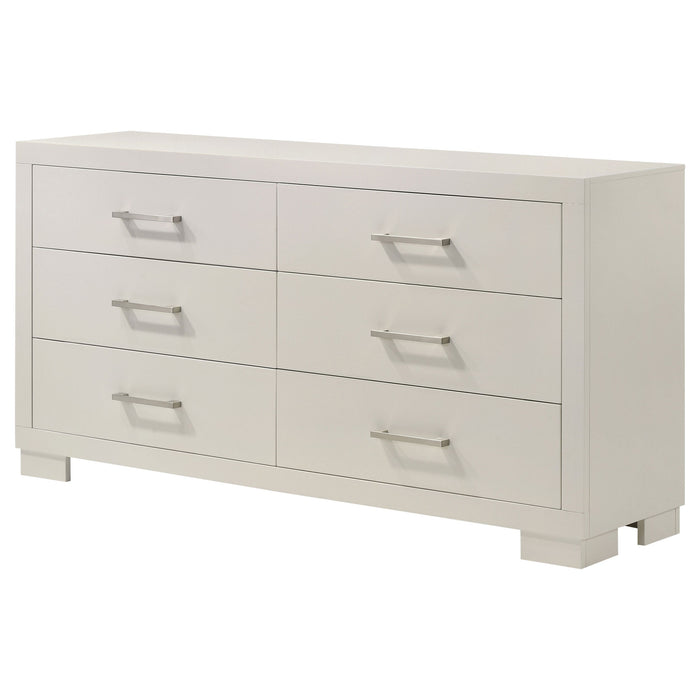 Coaster Jessica 6-drawer Dresser with Mirror White No Mirror