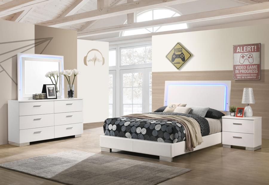 Felicity   Bedroom Set Glossy White