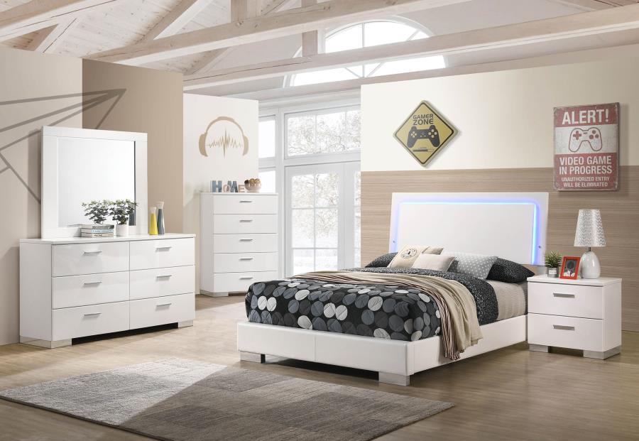 Felicity   Bedroom Set Glossy White