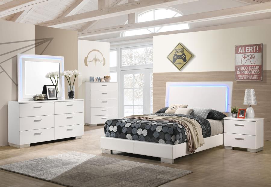 Felicity   Bedroom Set Glossy White