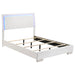 Coaster Felicity Panel Bed with LED Lighting Glossy White Full