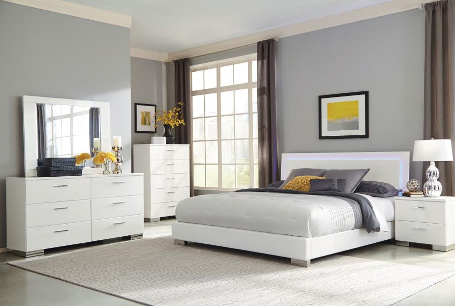 Felicity Bedroom Set White High Gloss