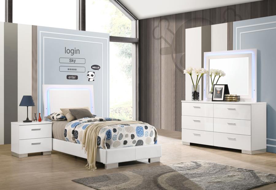 Felicity   Bedroom Set Glossy White