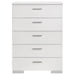 Coaster Felicity 5-drawer Chest Glossy White Default Title