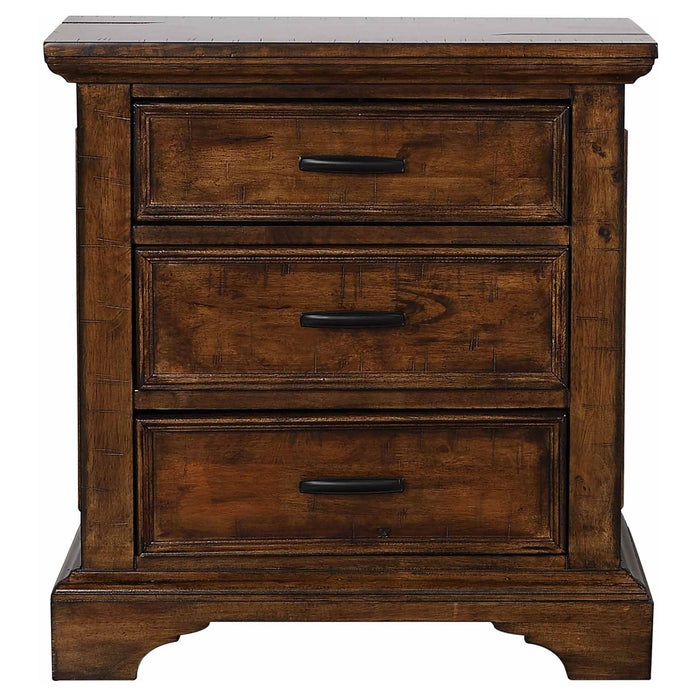 Coaster Elk Grove 3-drawer Nightstand Vintage Bourbon Default Title