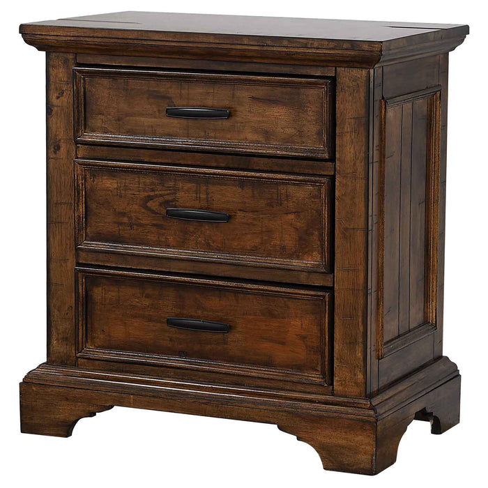 Coaster Elk Grove 3-drawer Nightstand Vintage Bourbon Default Title