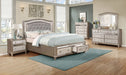 Coaster Bling Game Storage Bedroom Set Metallic Platinum Eastern King Set of 5