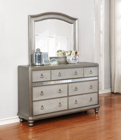 Coaster Bling Game 7-drawer Dresser with Mirror Metallic Platinum With Mirror
