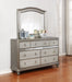 Coaster Bling Game 7-drawer Dresser with Mirror Metallic Platinum With Mirror