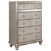 Bling Game 6-drawer Bedroom Chest Metallic Platinum