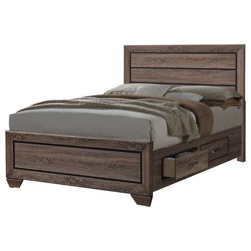 Coaster Kauffman Storage Bed Washed Taupe Eastern King