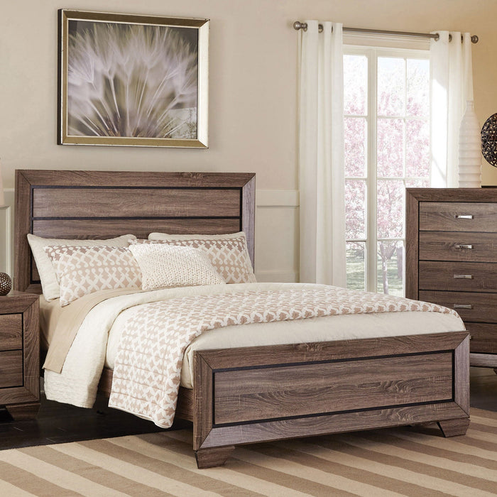 Coaster Kauffman Panel Bed Washed Taupe Cal King