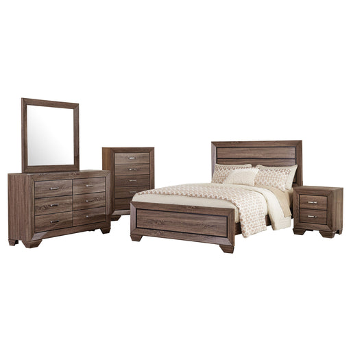 Coaster Kauffman Bedroom Set with High Straight Headboard Queen Set of 5