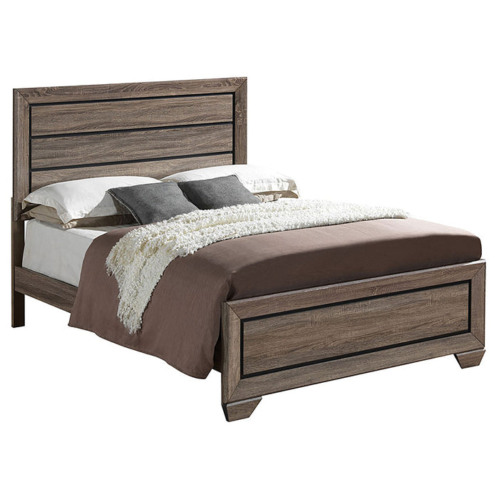 Coaster Kauffman Panel Bed Washed Taupe Queen