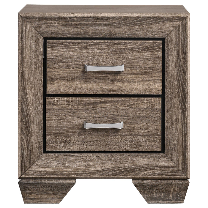 Coaster Kauffman 2-drawer Nightstand Washed Taupe Default Title