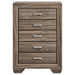 Coaster Kauffman 5-drawer Chest Washed Taupe Default Title