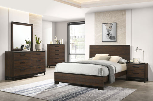 Coaster Edmonton Bedroom Set Rustic Tobacco and Dark Bronze Queen Set of 5