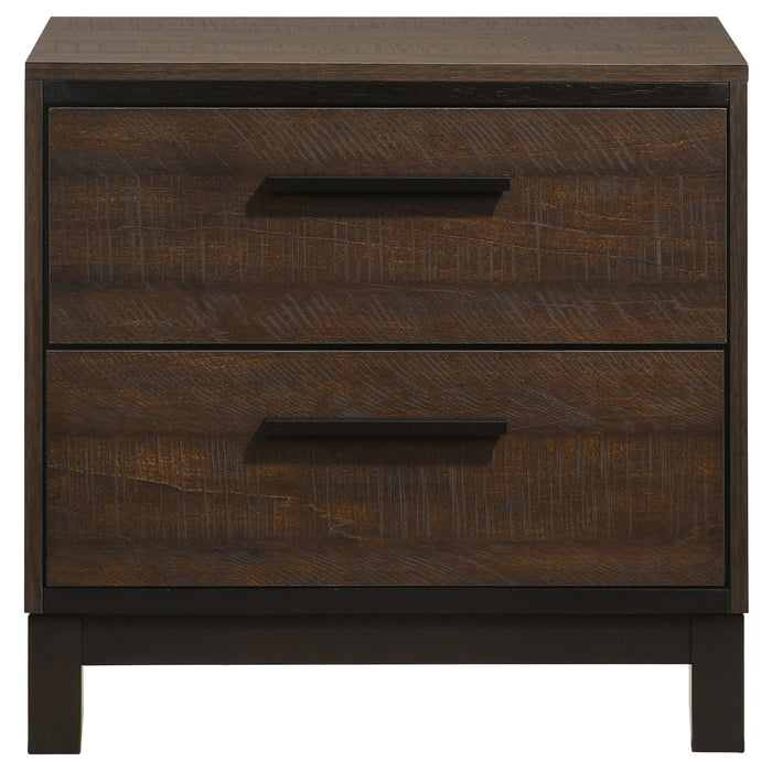 Coaster Edmonton 2-drawer Nightstand Rustic Tobacco Default Title