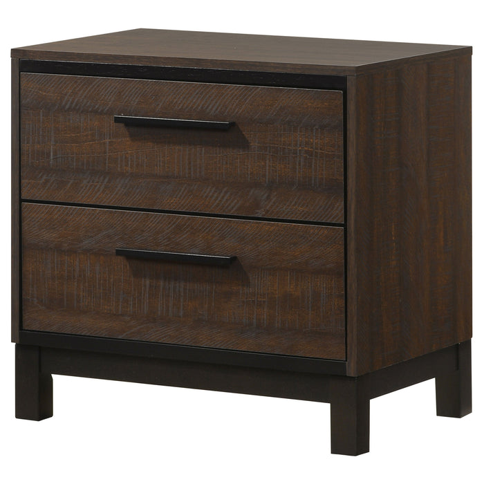 Coaster Edmonton 2-drawer Nightstand Rustic Tobacco Default Title