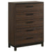 Coaster Edmonton 5-drawer Chest Rustic Tobacco Default Title