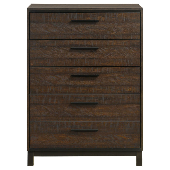 Coaster Edmonton 5-drawer Chest Rustic Tobacco Default Title