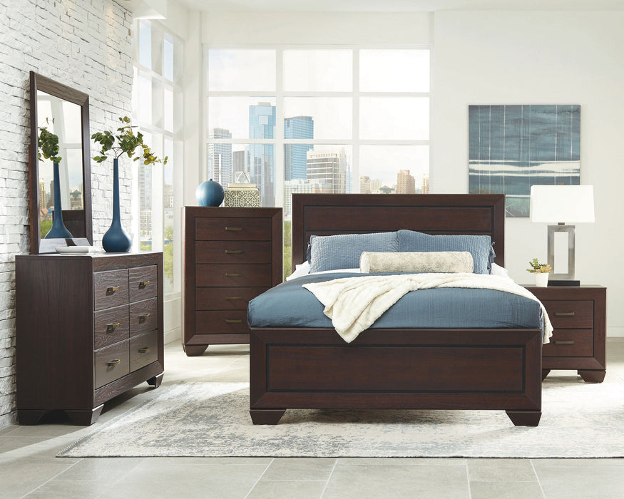 Coaster Kauffman Bedroom Set with High Straight Headboard Cal King Set of 5