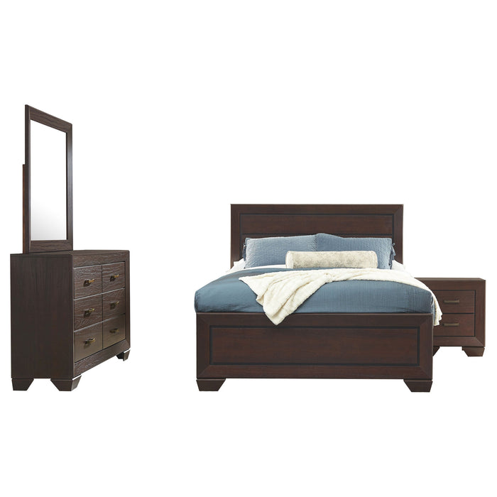 Coaster Kauffman Bedroom Set with High Straight Headboard Cal King Set of 4