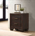 Coaster Kauffman 2-drawer Nightstand Dark Cocoa Default Title