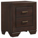 Coaster Kauffman 2-drawer Nightstand Dark Cocoa Default Title