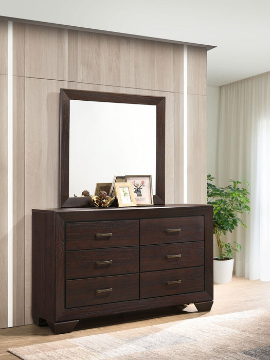 Coaster Kauffman 6-drawer Dresser with Mirror Dark Cocoa No Mirror