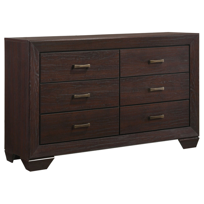 Coaster Kauffman 6-drawer Dresser with Mirror Dark Cocoa No Mirror