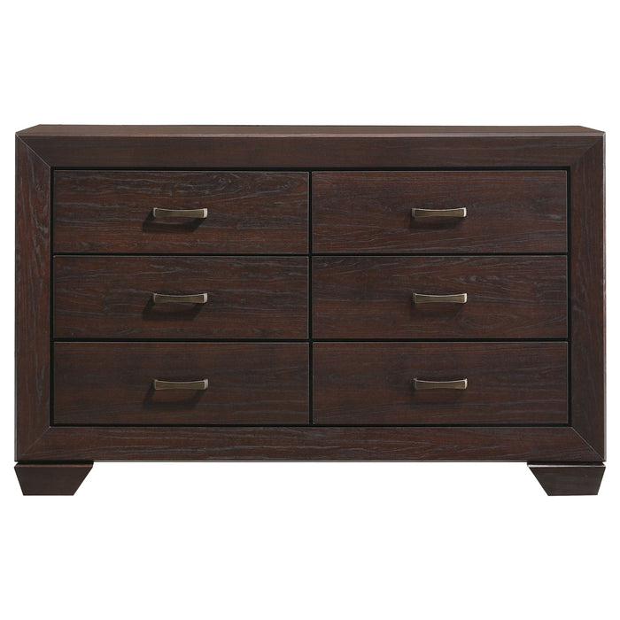 Coaster Kauffman 6-drawer Dresser with Mirror Dark Cocoa No Mirror