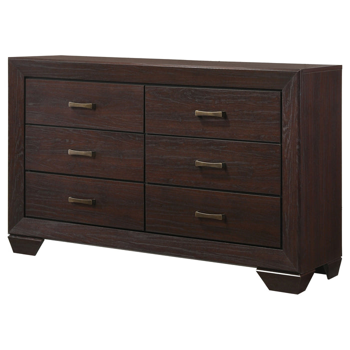 Coaster Kauffman 6-drawer Dresser with Mirror Dark Cocoa No Mirror