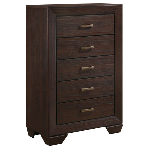 Coaster Kauffman 5-drawer Chest Dark Cocoa Default Title