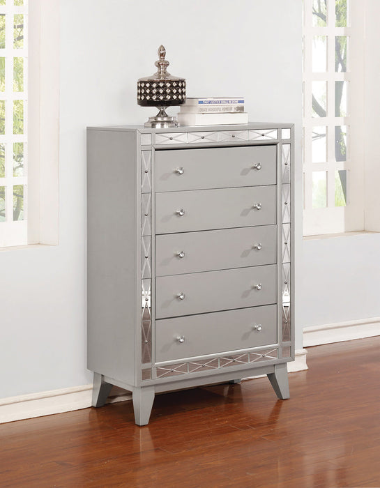 Coaster Leighton 5-drawer Chest Metallic Mercury Default Title