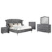 Coaster Deanna Upholstered Tufted Bedroom Set Grey Cal King Set of 5