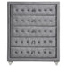 Coaster Deanna Upholstered Tufted Bedroom Set Grey Cal King Set of 5