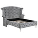 Coaster Deanna Tufted Upholstered Bed Grey Cal King