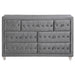 Coaster Deanna Upholstered Tufted Bedroom Set Grey Cal King Set of 5