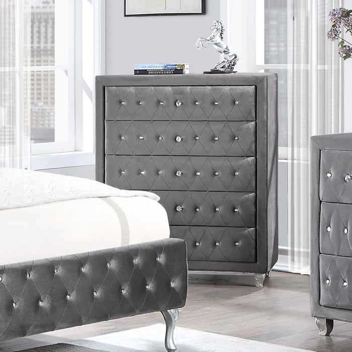 Coaster Deanna 5-drawer Rectangular Chest Grey Default Title