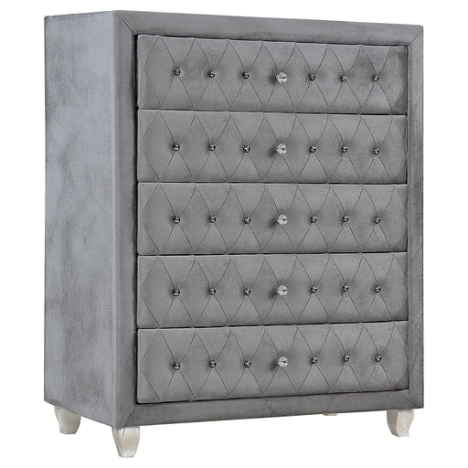 Coaster Deanna 5-drawer Rectangular Chest Grey Default Title