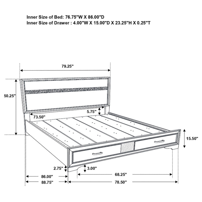 Coaster Miranda 2-drawer Storage Bed White Twin